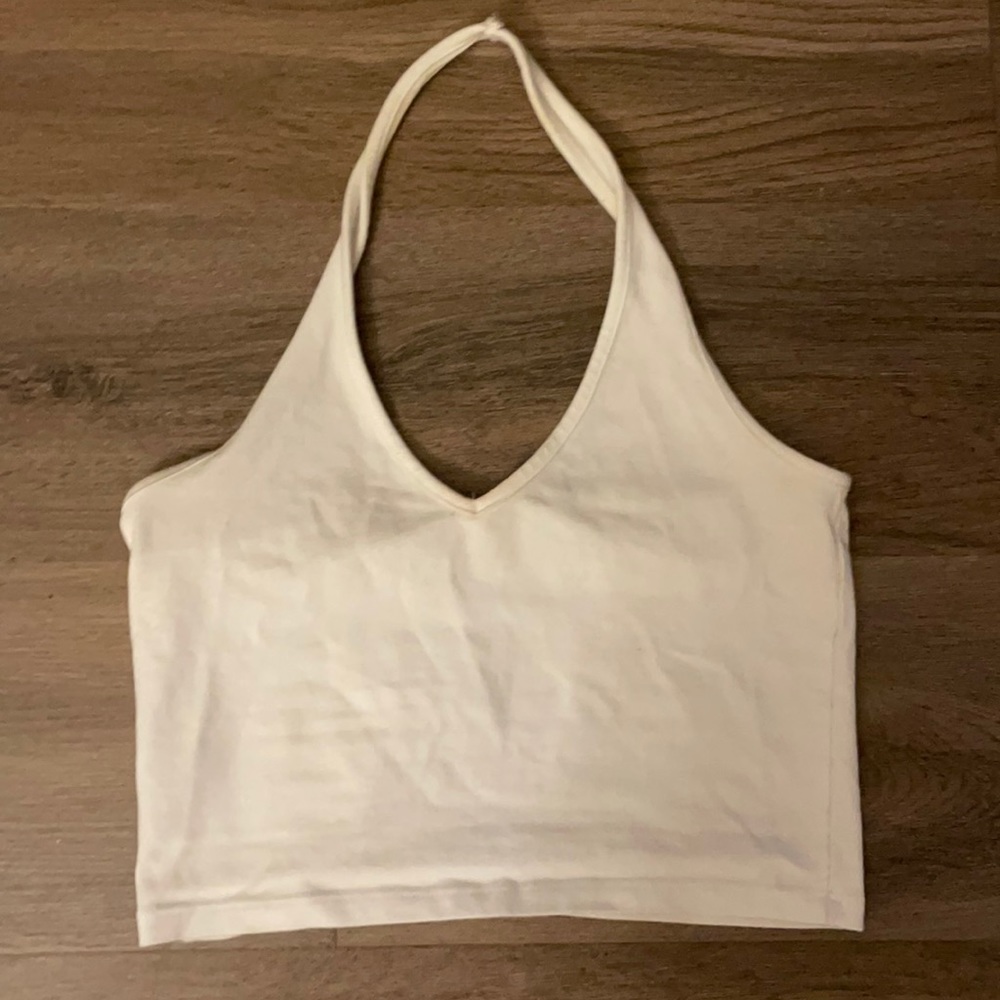 BRANDY MELVILLE WHITE HALTER TOP
